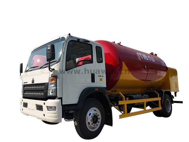 Sinotruk Howo 4x2 LPG Tank à gaz bobtail Truck 8-15m3