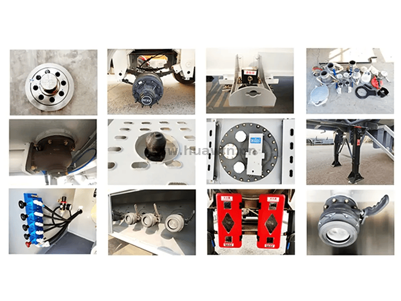 CIMC 3 essieux 46000 litres de remorque-citerne en acier au carbone-4