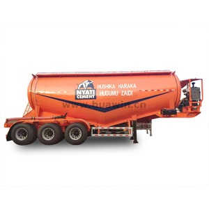 Trailer à pétrolier en ciment en vrac Sinotruk 3 essieux 33cbm