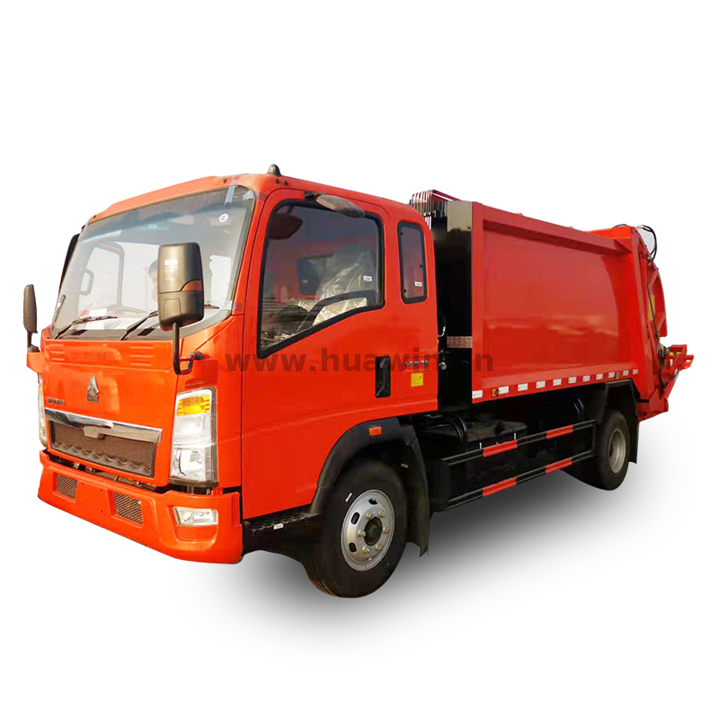 SINOTRUK HOWO Camion compacteur de déchets légers-6CBM