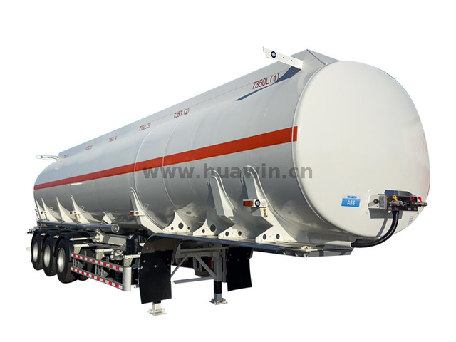 3 essieux 46cbm en aluminium en alliage en alliage à carburant semi-remorque