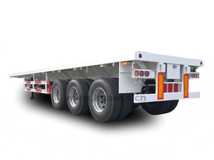 Semi-remorque de porte-remorque de camion de cargaison à plate